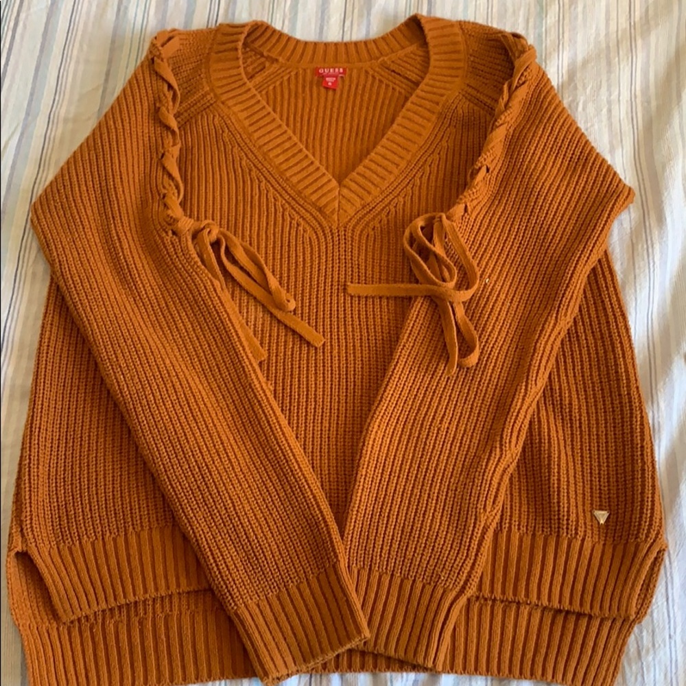 Guess burnt orange sweater
